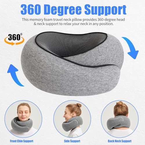 Sweet Cute Chocolate Travel Pillow with 360 Support