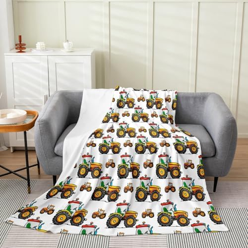 Feelyou Cartoon Excavator Throw Blanket 40x50 Flannel Fleece