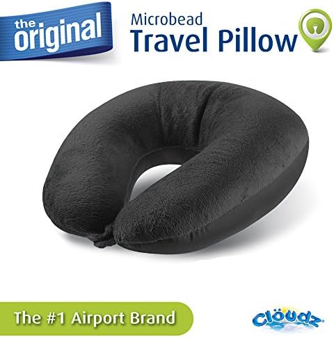 Cloudz Dual Comfort Microbead Travel Pillow - Black
