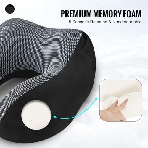 Cirorld Travel Pillow with Hood for Airplane and Car