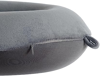 Makimoo Travel Neck Pillow with 5 Adjustable Snap Buttons Grey
