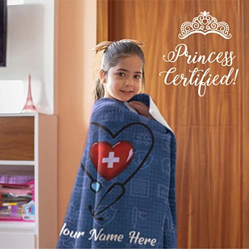 Customized Nurse Blanket - Soft Fleece Personalized Throw 30x40