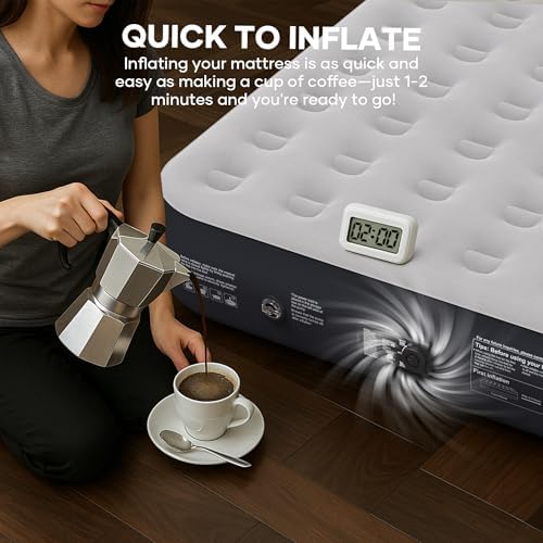 InnoTruth Queen Air Mattress with Built-in Pump and 13 Raised Comfort
