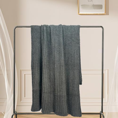 VBC Baby Fluffy Reversible Throw Blanket - Graphite 28x40 1