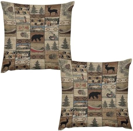 LOMADIA Retro Farmhouse Pillow Case Set of 2 16x16