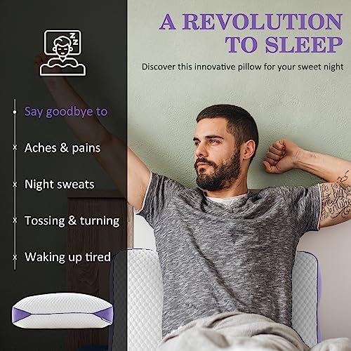 HOMELAB Adjustable Memory Foam Body Pillow with Cooling Cover