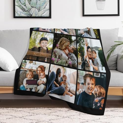 Custom Blanket with Picture - Cozy Personalized Throw for Home Gifts