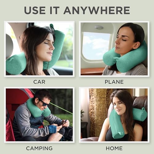 DotDot Twistable Memory Foam Travel Pillow - Mint One Size