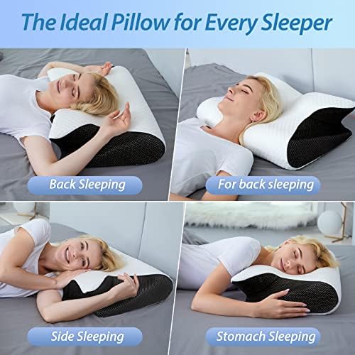 HOMCA 2 in 1 Memory Foam Cervical Pillow