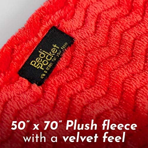 PediPocket Foot Pocket Blanket - Red 50 x 70