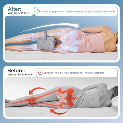 Knee Pillow for Side Sleepers Grey