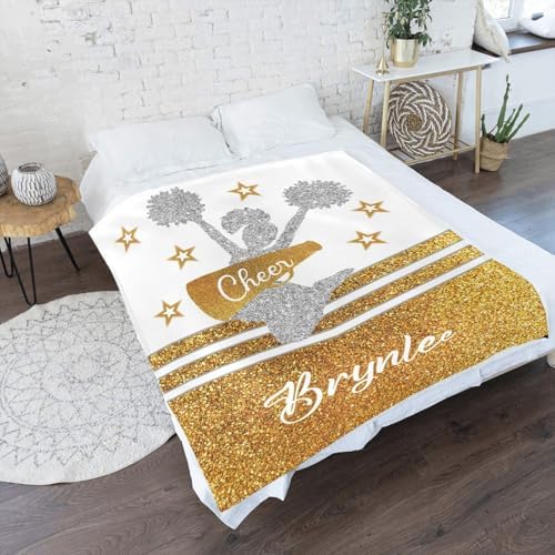 Custom Cheer Blanket with Name for Newborn Baby