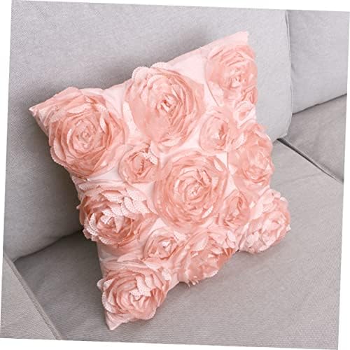 MERRYHAPY Flower Square Pillowcase Rose Embroidery Throw Cover