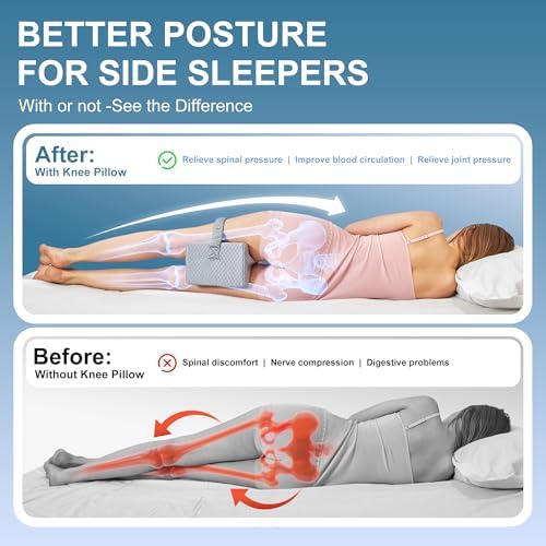 Cooling Knee Pillow for Sciatica Relief and Spine Support