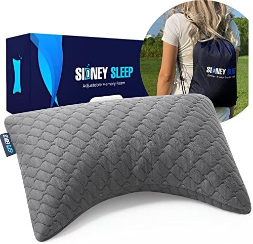 Sidney Sleep Mini Travel Neck Pillow - Grey 1