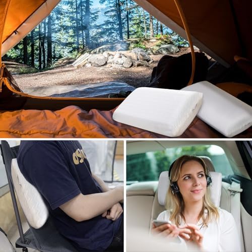 Vekkia Travel Pillow with Washable Cover 1