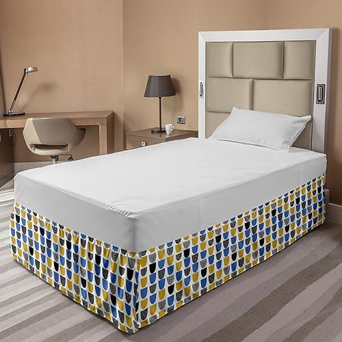 Ambesonne Abstract Elastic Bed Skirt - TwinTwin XL