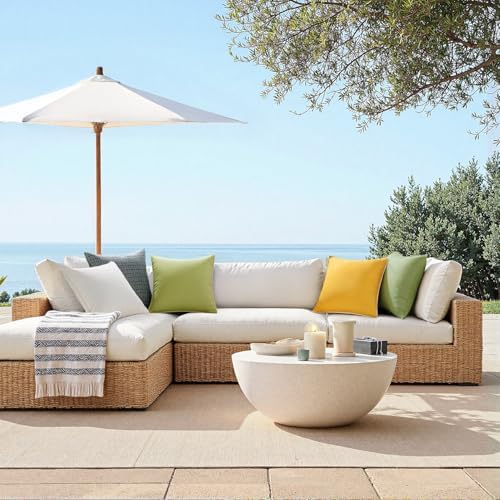 MIULEE 2 Pack Waterproof Outdoor Pillow Covers