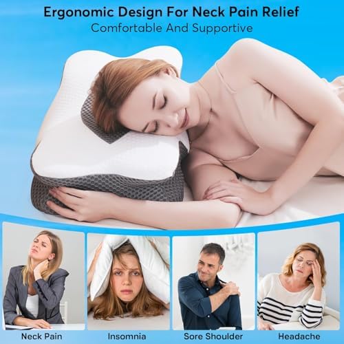 Anvo Cervical Pillow for Neck and Shoulder Pain Relief