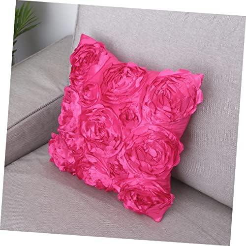 MERRYHAPY 3D Rose Throw Pillow Cover Decor