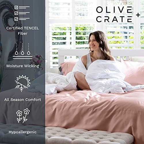 Olive Crate Eucalyptus King Size Sheet Set - Cooling Hypoallergenic