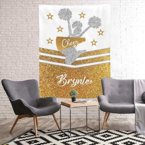 Custom Cheer Blanket with Name for Newborn Baby