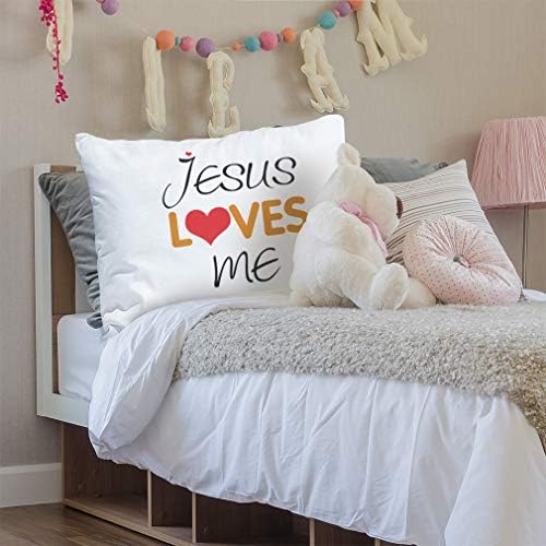 Style In Print Jesus Loves Me Pillow Case - 30x20 Inches