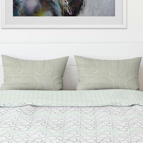 Abstract Pillow Protectors Set of 2 with Zipper