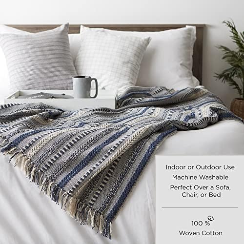 DII Rustic Farmhouse Woven Throw 50x60