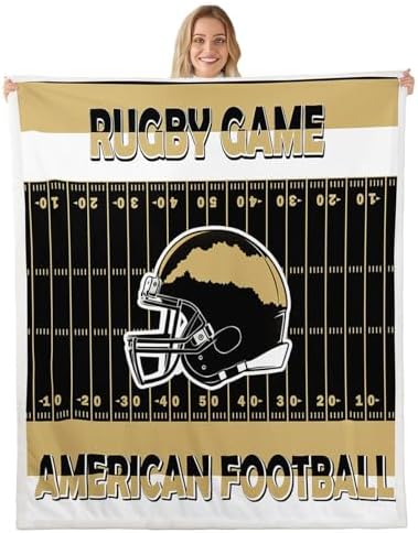 Feelyou Boys Football Fleece Throw Blanket for Kids and Adults
