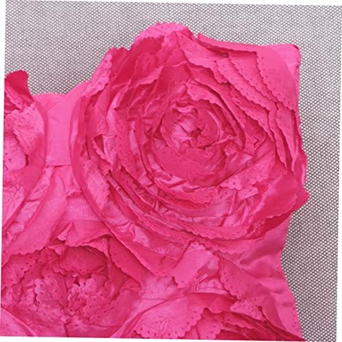 WHAMVOX Rose Embroidered Throw Pillow Cover