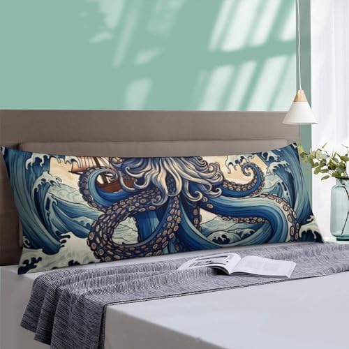 MaSiledy Ocean Themed Body Pillow Cover with Zipper