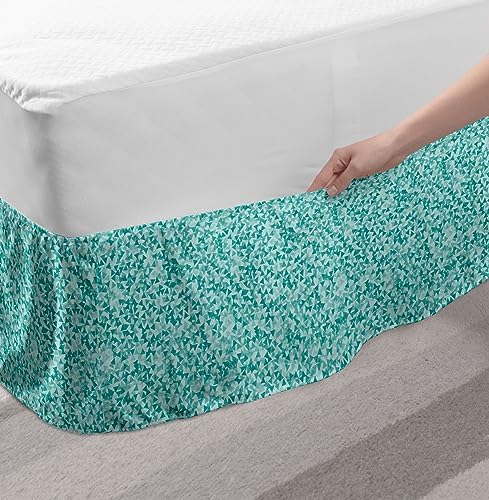 Ambesonne Turquoise Elastic Bed Skirt Queen