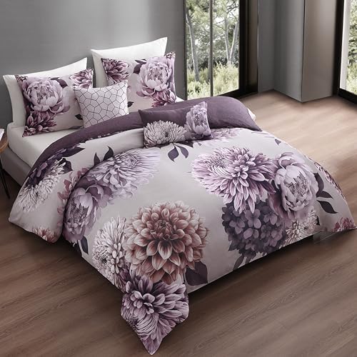 Bebejan Plum Petal Comforter Set 200 Thread Count 100 Cotton Sateen