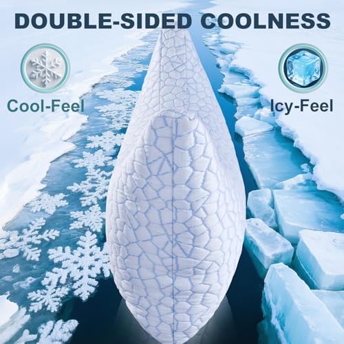 QUTOOL King Cooling Side Sleeper Pillow with Memory Foam