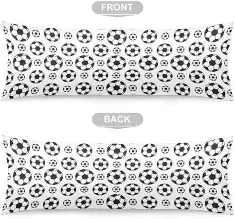 TOKILIAR Soccer Themed Body Pillow Cover 20x54