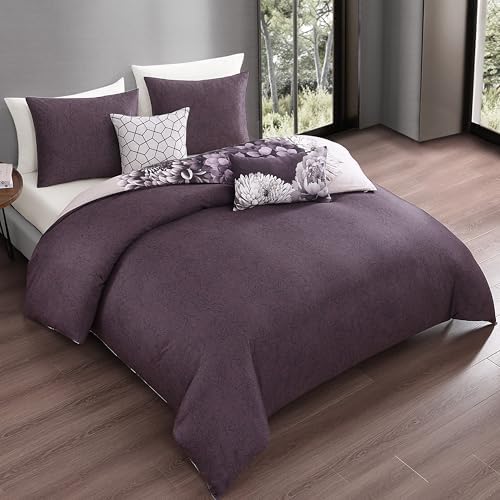 Bebejan Plum Petal Comforter Set 200 Thread Count 100 Cotton Sateen