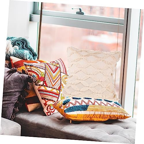 KICHOUSE 1Piece Beige Throw Pillow Cover for Home Decor