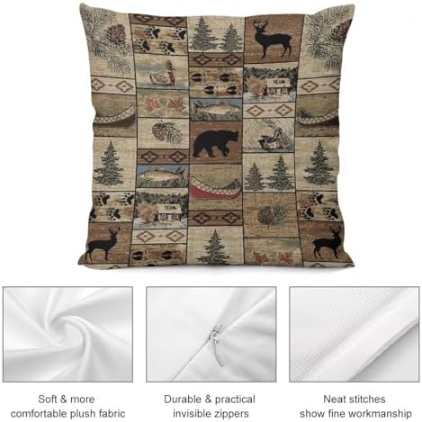 LOMADIA Retro Farmhouse Pillow Case Set of 2 16x16