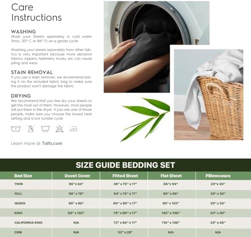 Tafts Bamboo Viscose Full Sheets Set Ivory White