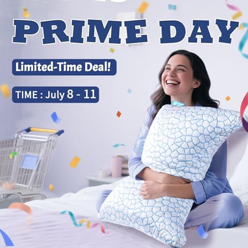 QUTOOL King Cooling Side Sleeper Pillow with Memory Foam