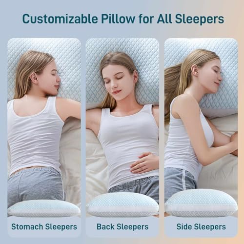 Aveallore Shredded Memory Foam Cooling Queen Pillow