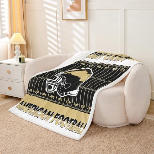 Feelyou Boys Football Fleece Throw Blanket for Kids and Adults