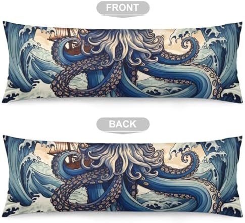 MaSiledy Ocean Themed Body Pillow Cover with Zipper