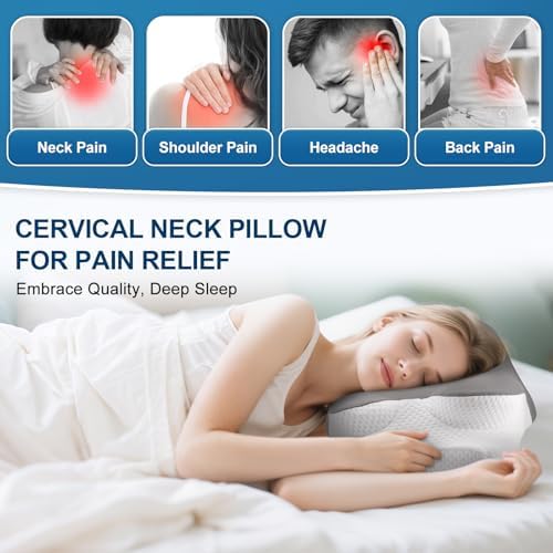 WiMas Cervical Neck Pillow for Pain Relief Cooling Support