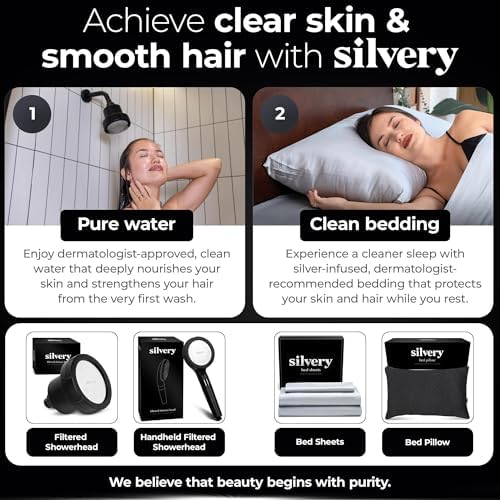 Silvery Satin Pillowcases Set - 2 Pack Cooling and Hygienic