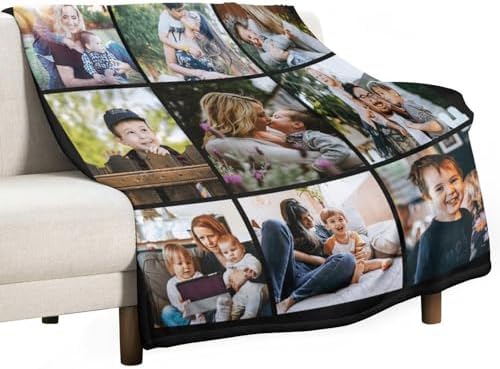 Custom Blanket with Picture - Cozy Personalized Throw for Home Gifts
