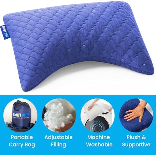 Sidney Sleep Mini Travel Neck Pillow - Blue 14x19 Inches