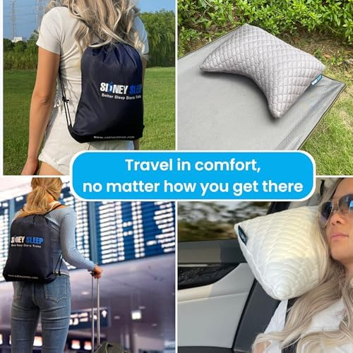Sidney Sleep Mini Travel Neck Pillow - Blue 14x19 Inches