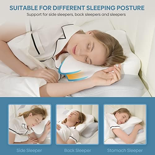 Muzsoul Contoured Cervical Pillow for Neck Pain Relief